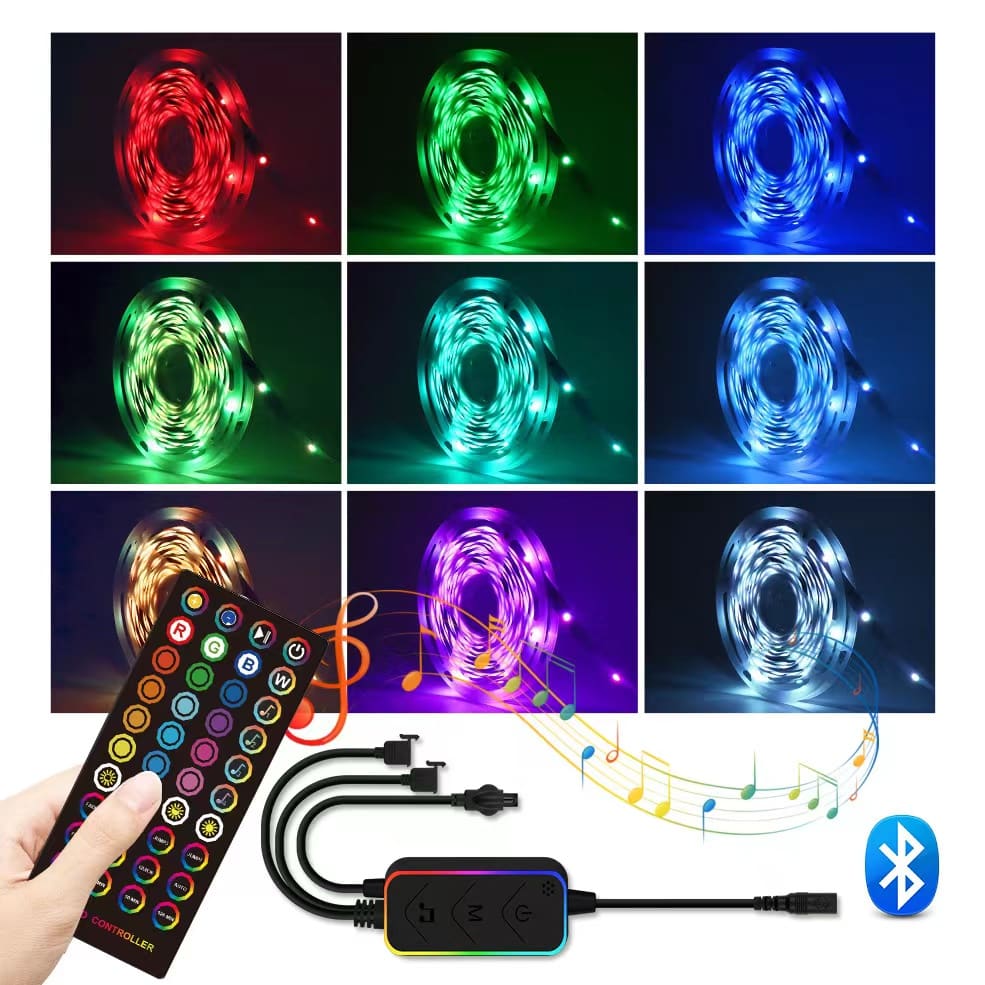 Premium 10 Meter RGB LED-Strip udendørs/indendørs med app styring og fjernbetjening