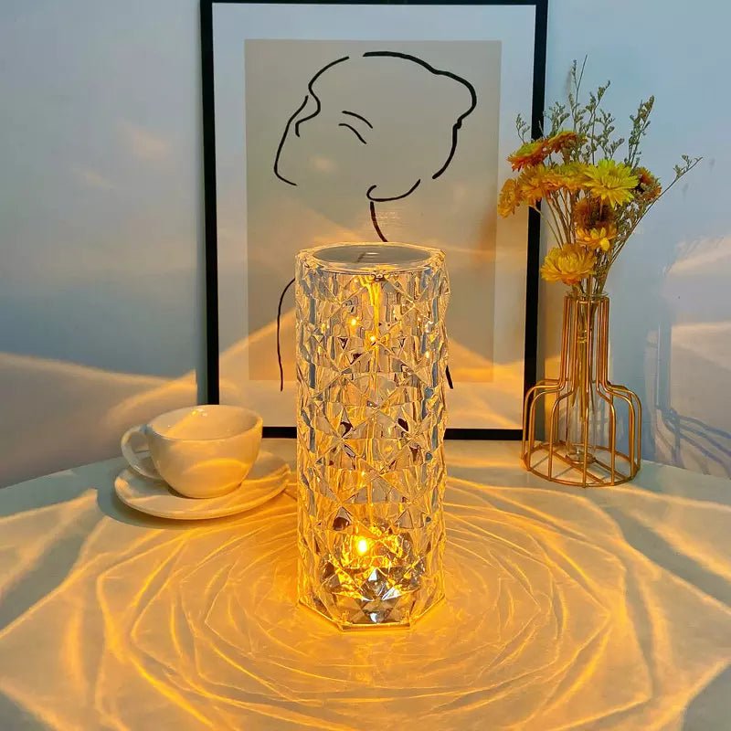 Premium edition Krystal lampe m/Touch funktion og 16 farver!