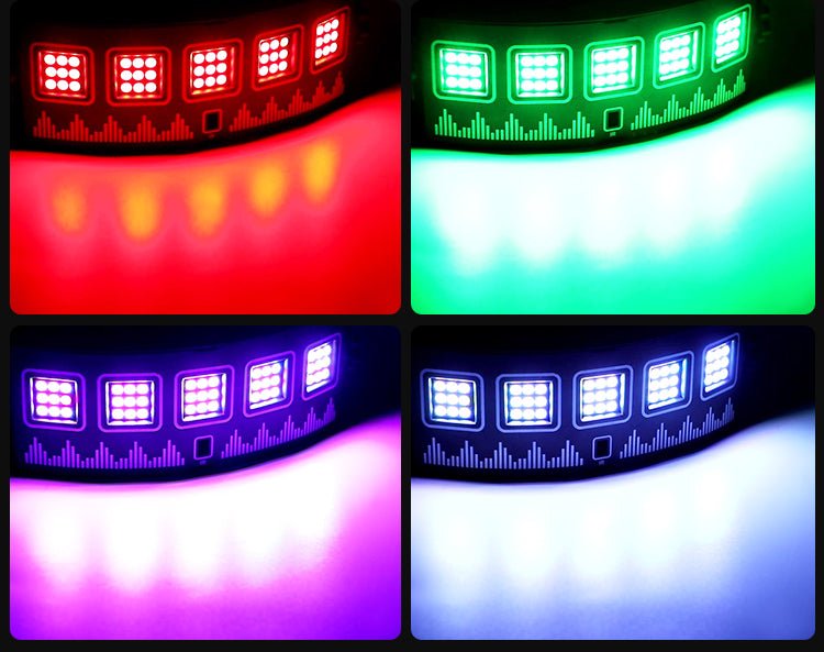 Premium RGB Strobe lampe - Super kraftig / Musikstyret / Fjernbetjent