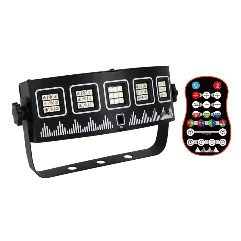 Premium RGB Strobe lampe - Super kraftig / Musikstyret / Fjernbetjent