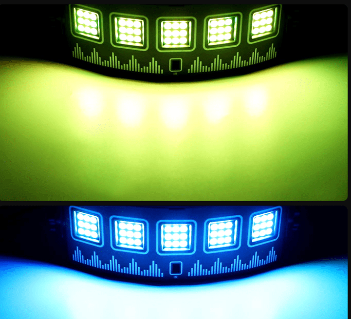 Premium RGB Strobe lampe - Super kraftig / Musikstyret / Fjernbetjent