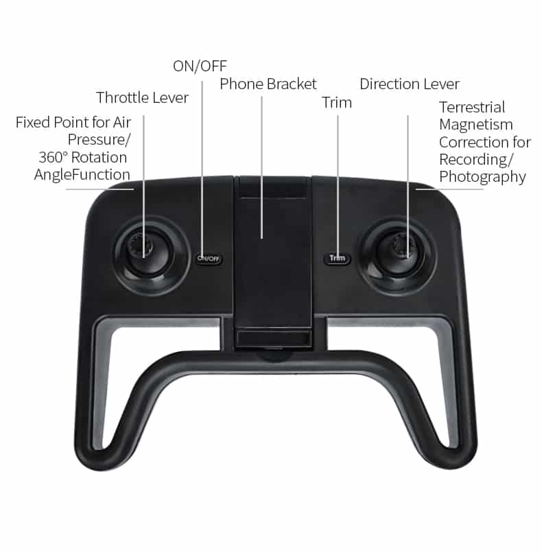 Premium ZX Drone med indbygget Dual-4K Kamera, LED lys og Professionel Remote