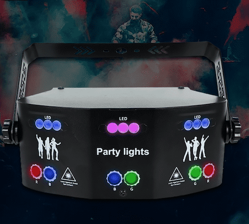 Rave Party - 4-i-1 Laser, Scanner, UV, &amp; Strobe Scene/ Diskoteks belysning