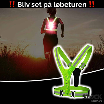 Refleksvest med lys - Perfekt til løbetræning