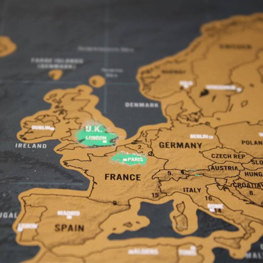 Scratch Map - Skrab dig vej igennem verden!