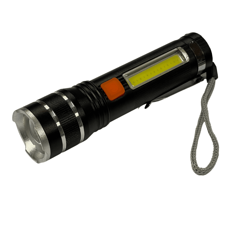 Super kraftig lommelygte med Zoom funktion- Lyser 3-500 meter - 1000 Lumen