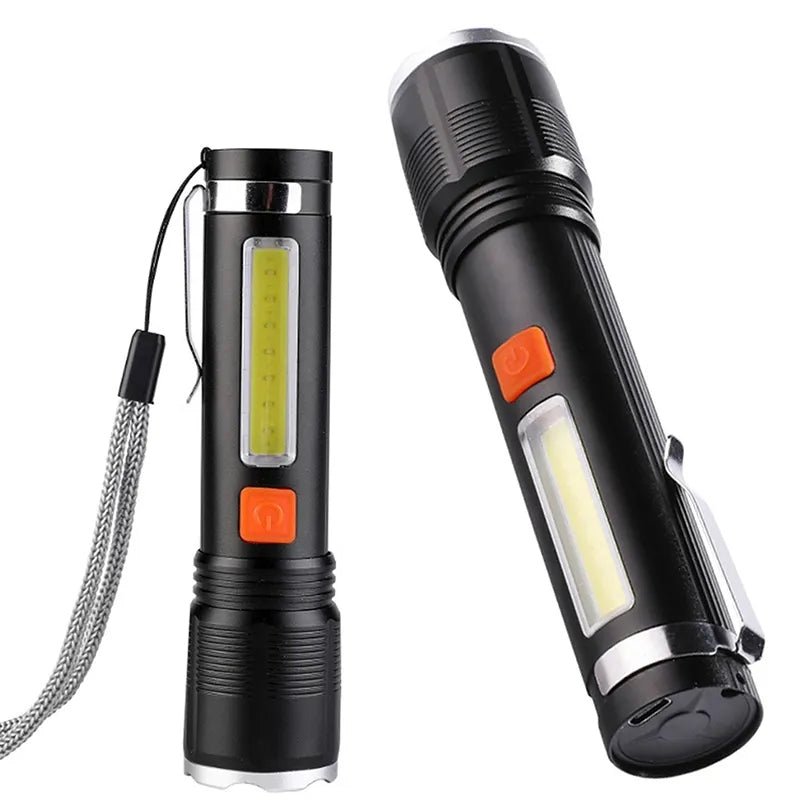 Super kraftig lommelygte med Zoom funktion- Lyser 3-500 meter - 1000 Lumen