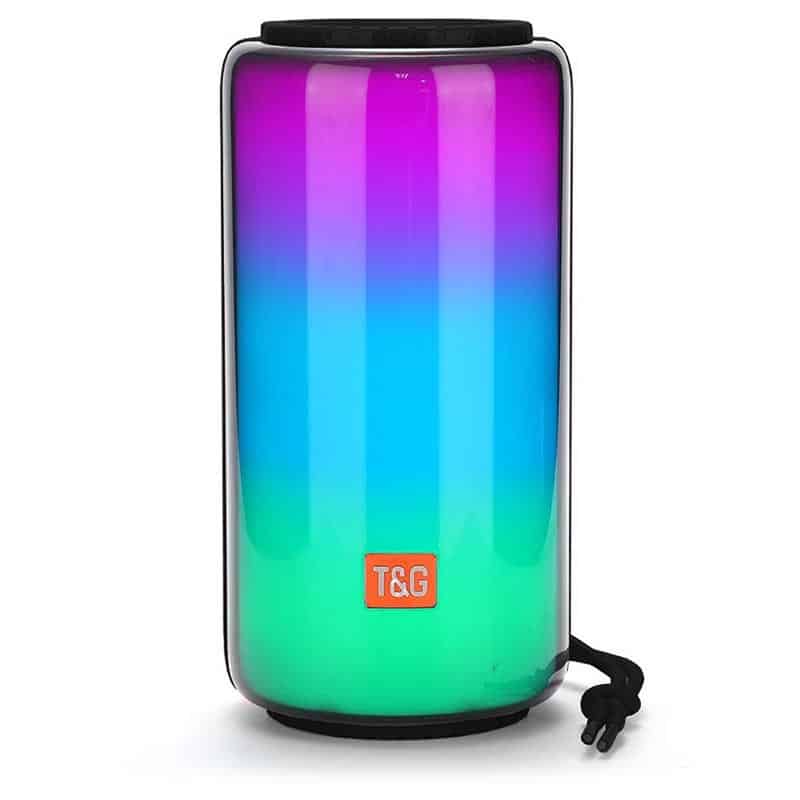 TRANSPORTABEL BLUETOOTH-HØJTALER MED LED-LYS