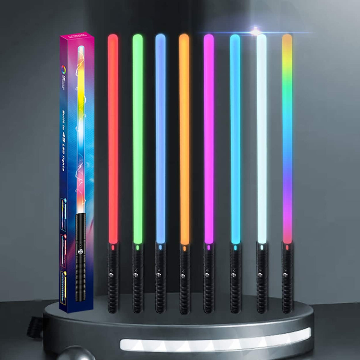 Ultimativt Lyssværd til børn - Skifter farve, RGB lys, lydeffekter - 78 CM