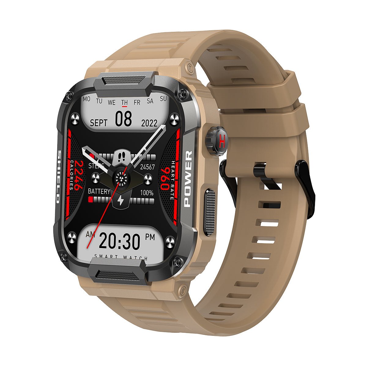 VivoArmor Pro Smartwatch - Vandtæt Smartwatch måler puls, søvn, Blodiltning og meget mere!