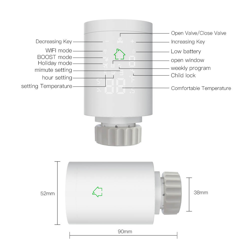 ZigBee WiFi Smart Radiatortermostat